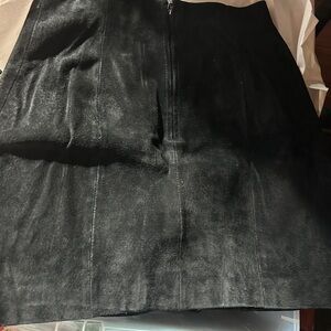 Vintage Wilson Leather Black Suede Skirt, size 8